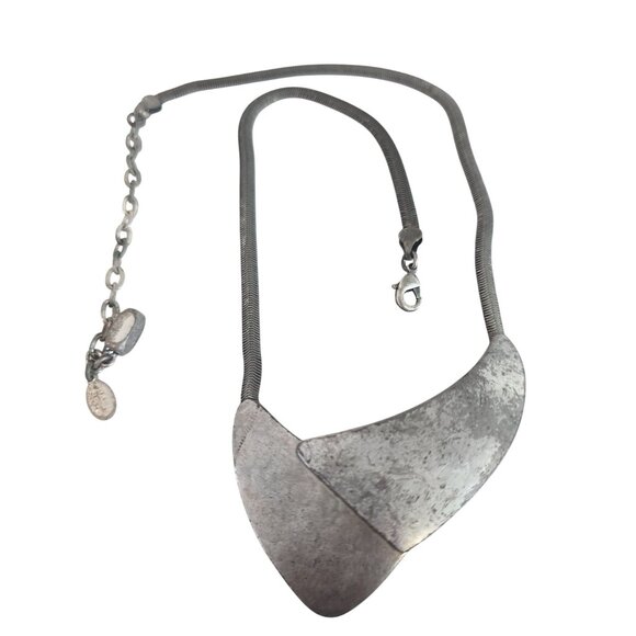 Vintage Marjorie Baer Necklace Abstract Pendant Lobster Clasp Statement Jewelry - Picture 1 of 8